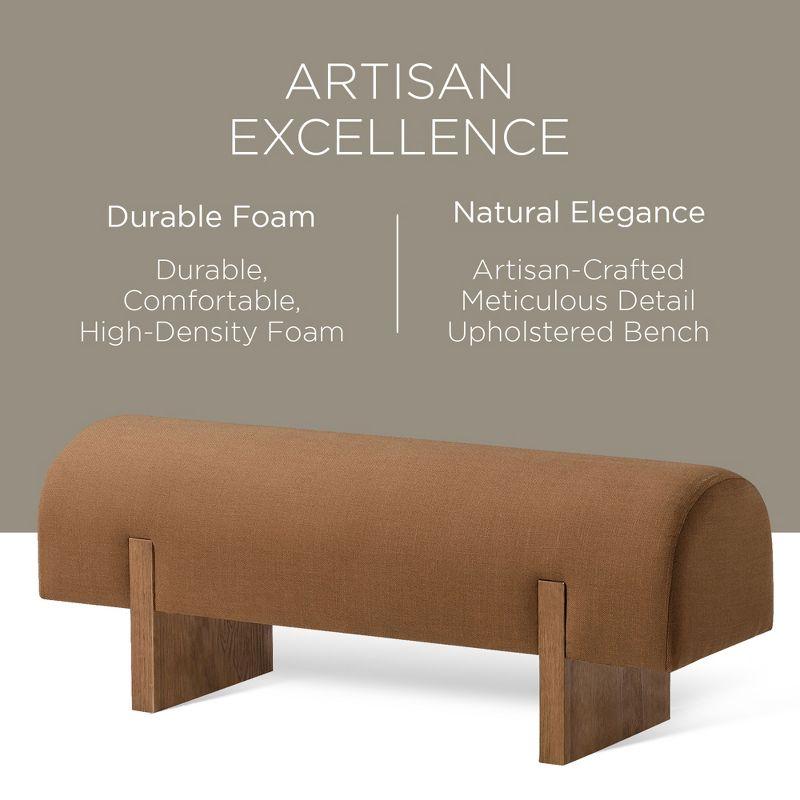 Maven Lane Juno Modern Upholstered Wooden Bench