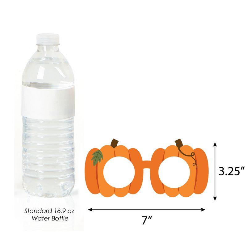 Big Dot of Happiness Fall Friends Thanksgiving Glasses - Paper Card Stock Friendsgiving Party Photo Booth Props Kit - 10 Count