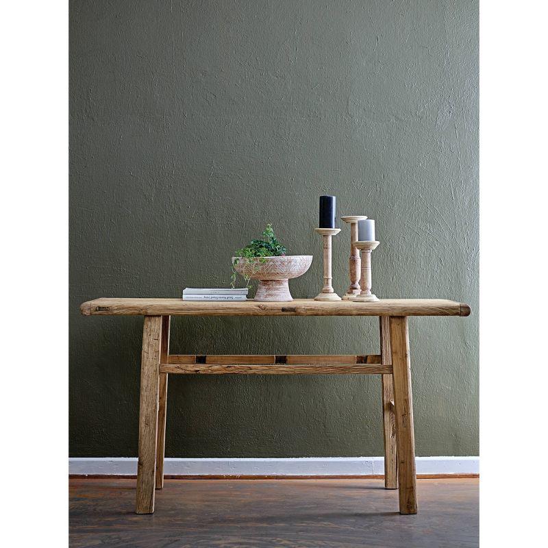 Storied Home Elm Wood Console Table Natural