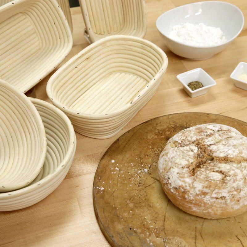 Frieling Brotform and Proofing/Serving Basket - Round 8" Natural Rattan