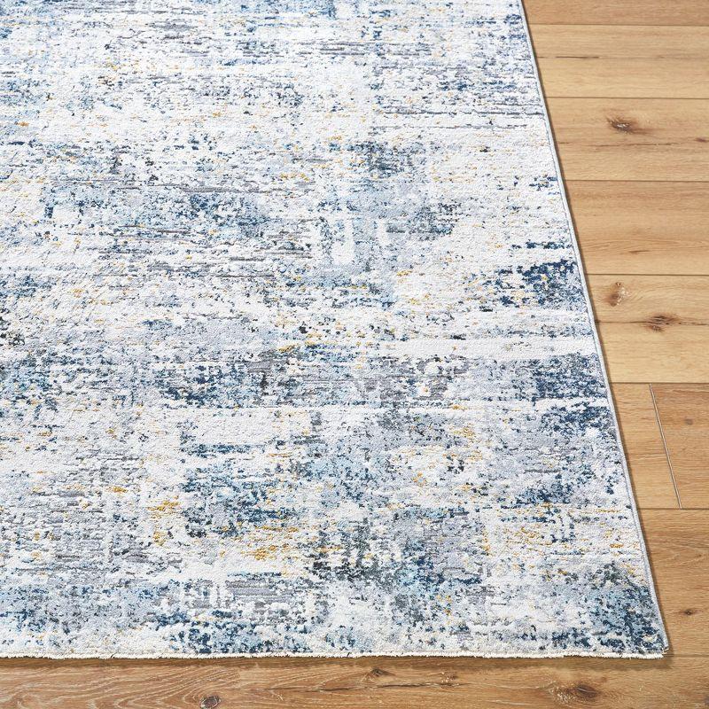 Sabino 2' x 3' Blue and Beige Wool Blend Area Rug