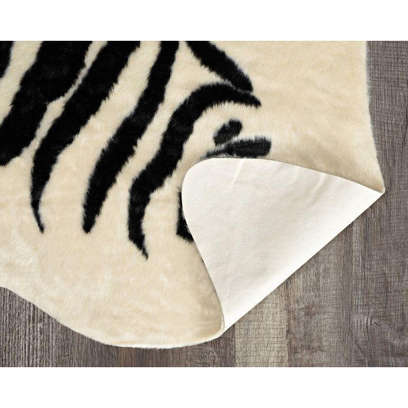 Shaped Faux Animal Hide Rug