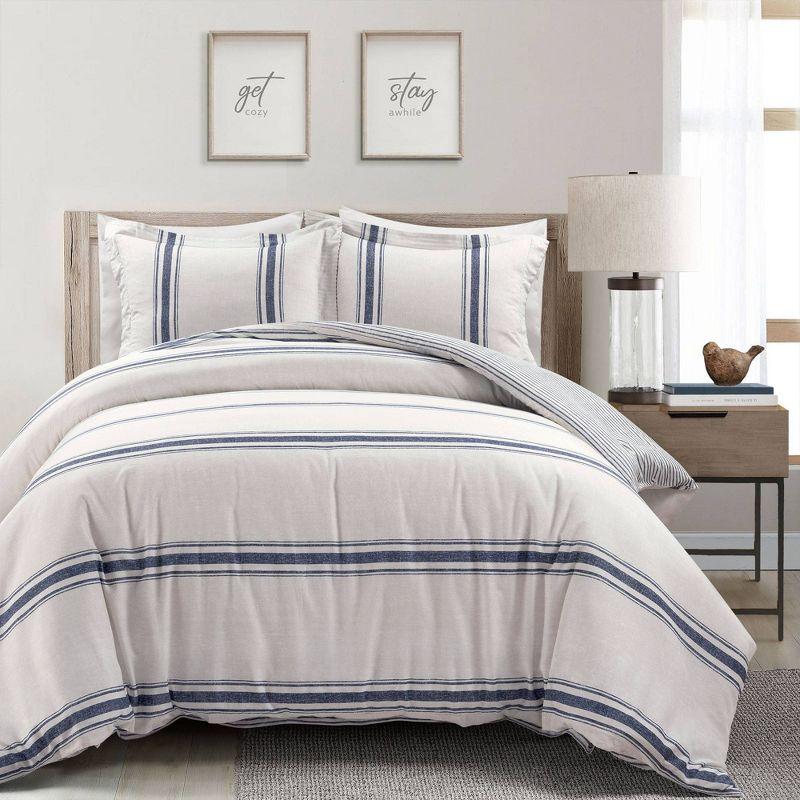 Standard Cotton 460 TC Reversible 3 Piece Duvet Cover Set