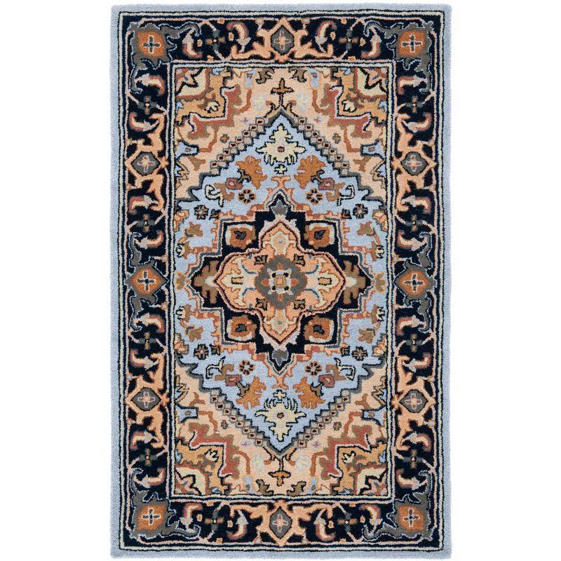Heritage HG625 Handmade Accent Rug - 3'x5' - Blue/Light Brown - Safavieh