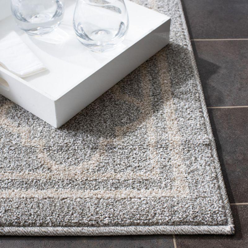 Amherst AMT422 Power Loomed Indoor Area Rug - Light Grey/Beige - 5'x5' - Safavieh