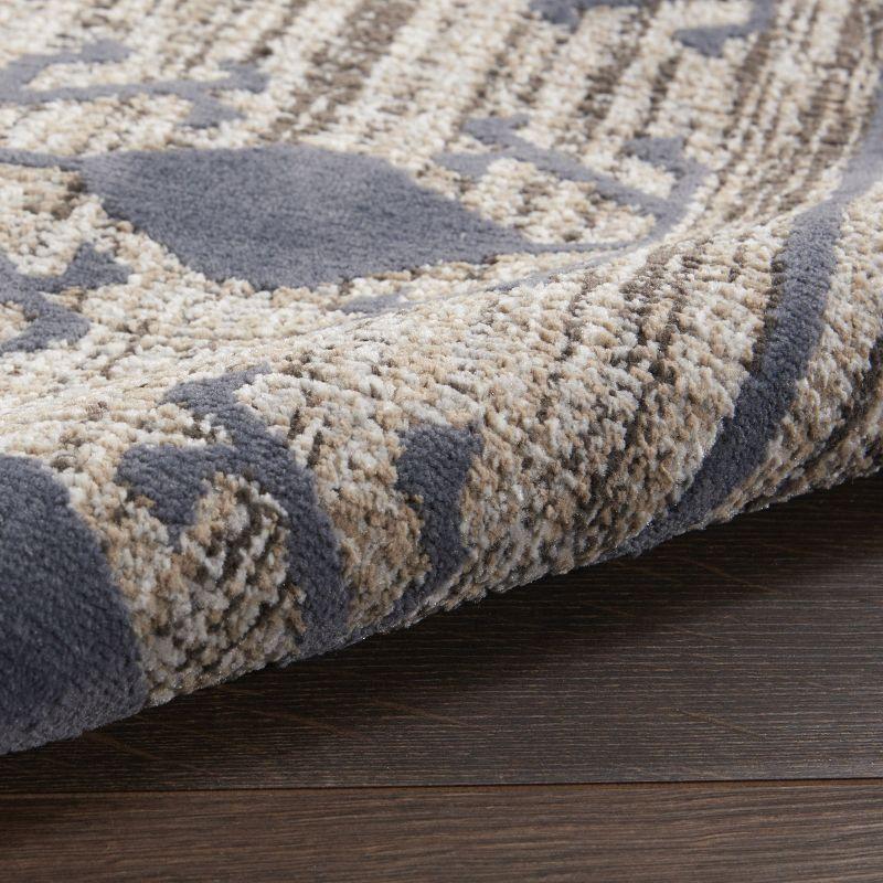 Nourison Asilah 5'3" x 7'11" Mocha/Charcoal Abstract Indoor Rug ASI03