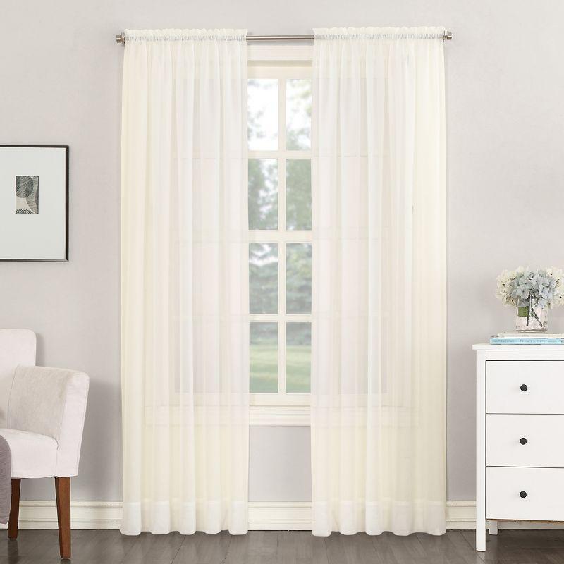 No. 918 Sheer Emily Voile Rod Pocket Curtain Panel