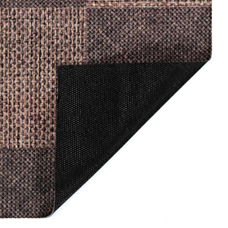 6' x 8' Sisal Outdoor Rug Brown/Black - Foss Floors: Fade & Water Resistant, Machine Made Area Rug