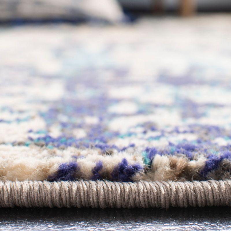 Madison MAD469 Power Loomed Indoor Runner Rug - Cream/Blue - 2'2"x6' - Safavieh