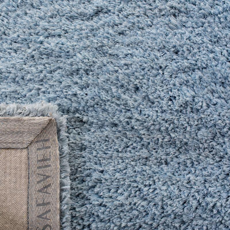 Sheep Shag SSG212 Hand Woven Area Rug - Aqua - 4'x6' - Safavieh.
