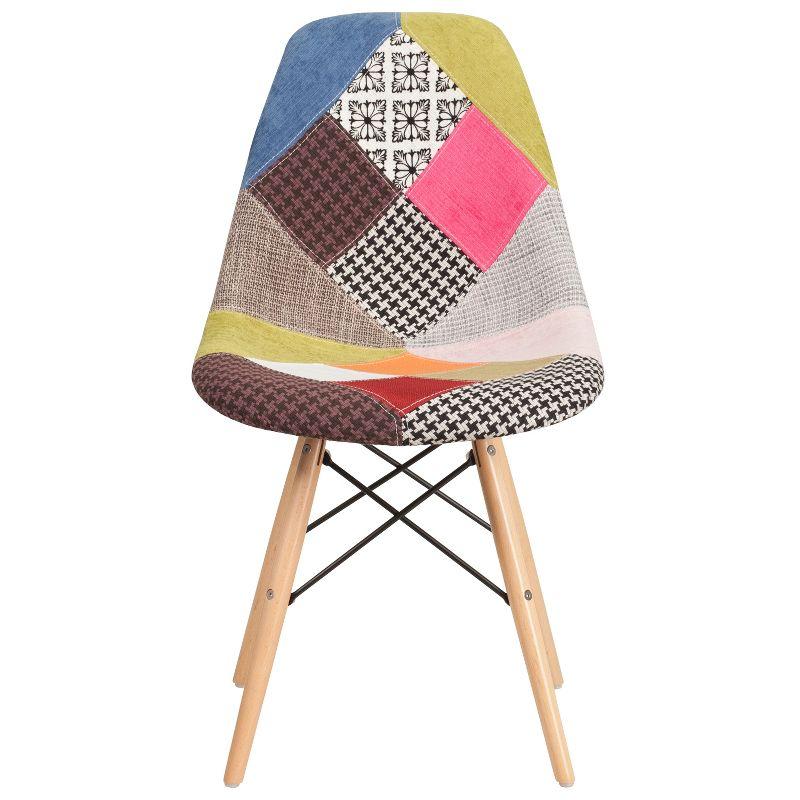 Flash Furniture Elon Series Fabric Chair with Wooden Legs