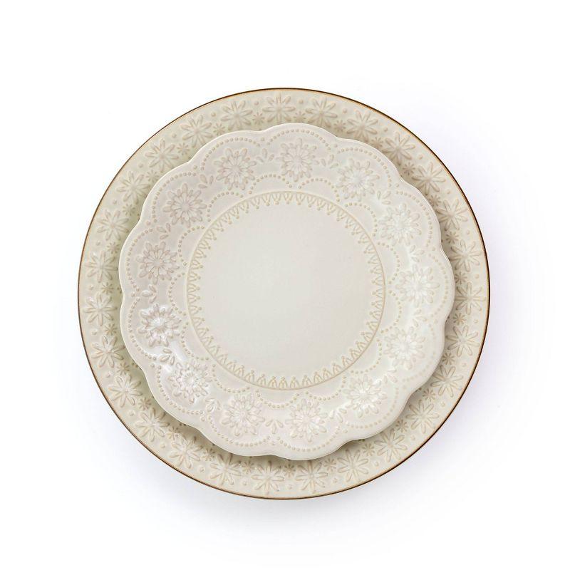 Elama 16 Piece Stoneware Dinnerware Set - Service for 4