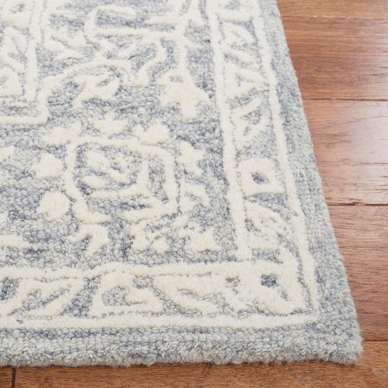 Metro MET864 Hand Tufted Indoor Area Rug - Dark Grey/Ivory - 6'x6' - Safavieh