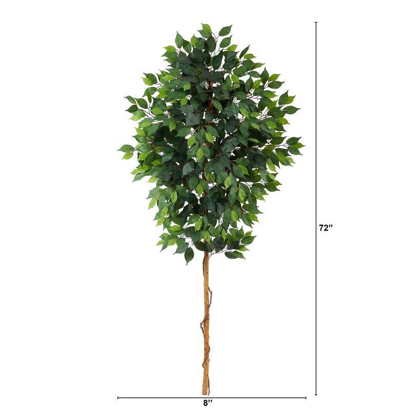 Nearly Natural 6-ft Ficus Artificial Tree (No Pot)