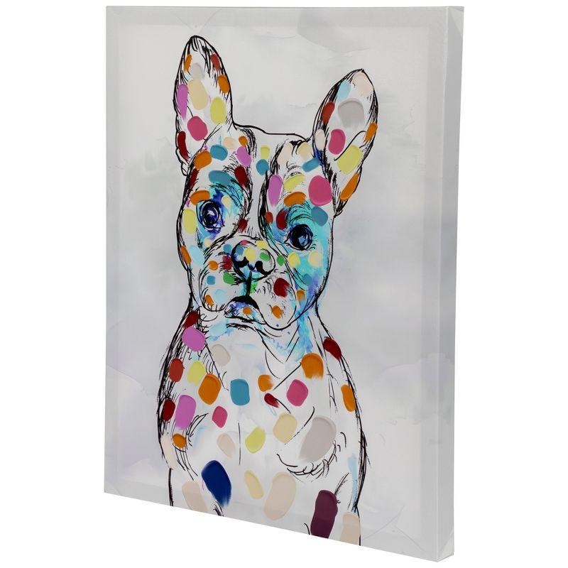Northlight French Bulldog Watercolor Canvas Wall Art - 19.5" x 15.75"