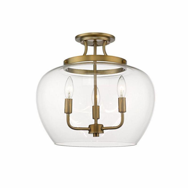 Z-Lite Joliet 3 - Light Semi-Flush Mount in  Olde Brass