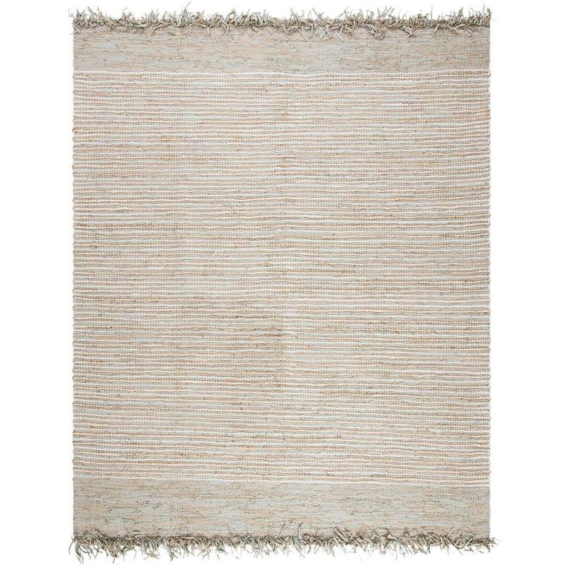 Vintage Leather VTL373 Hand Woven Indoor Area Rug - Beige/Multi - 8'x10' - Safavieh.