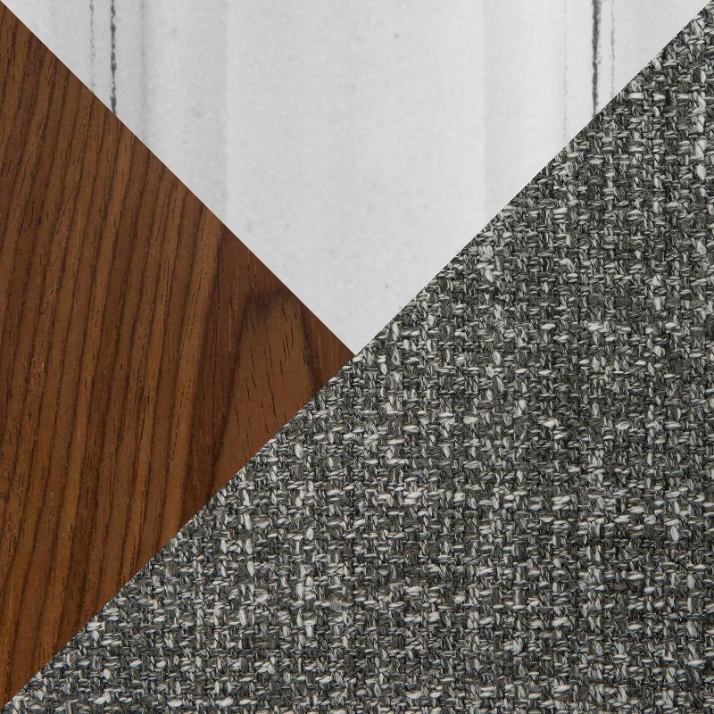 Set of 2 Elisa Adjustable Barstools Walnut/Gray - LumiSource: Mid-Century, Swivel, Footrest, 250lb Capacity