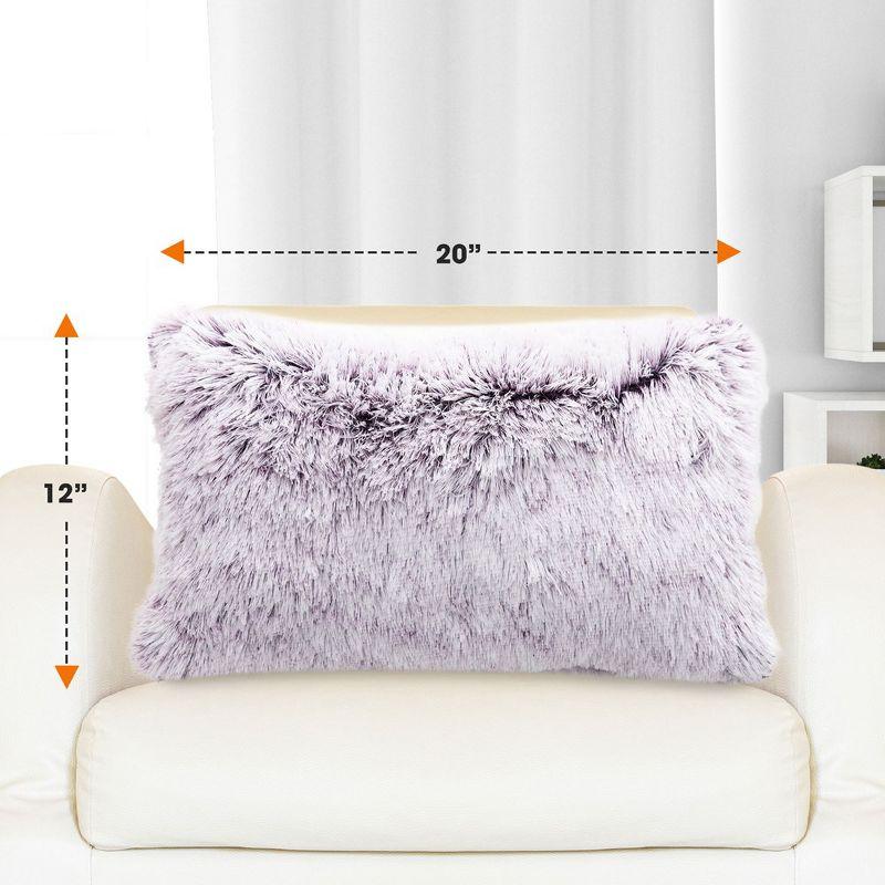 Cheer Collection Cheer Collection Faux Fur Throw Pillow (Set of 2)