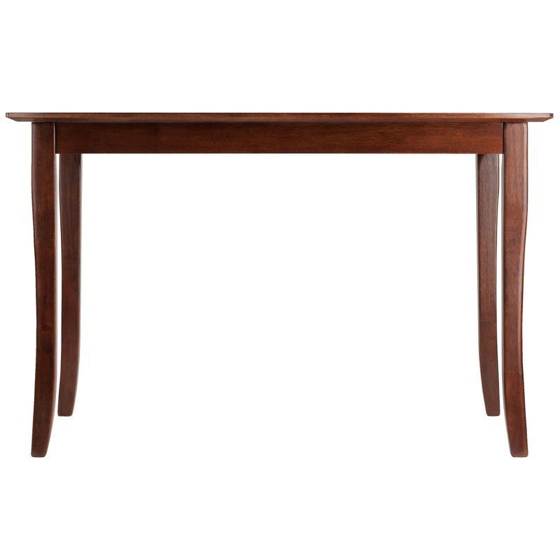 Winsome Inglewood Dining Table Walnut: Modern Rectangle Kitchen Table for 4, Wood Frame & Surface