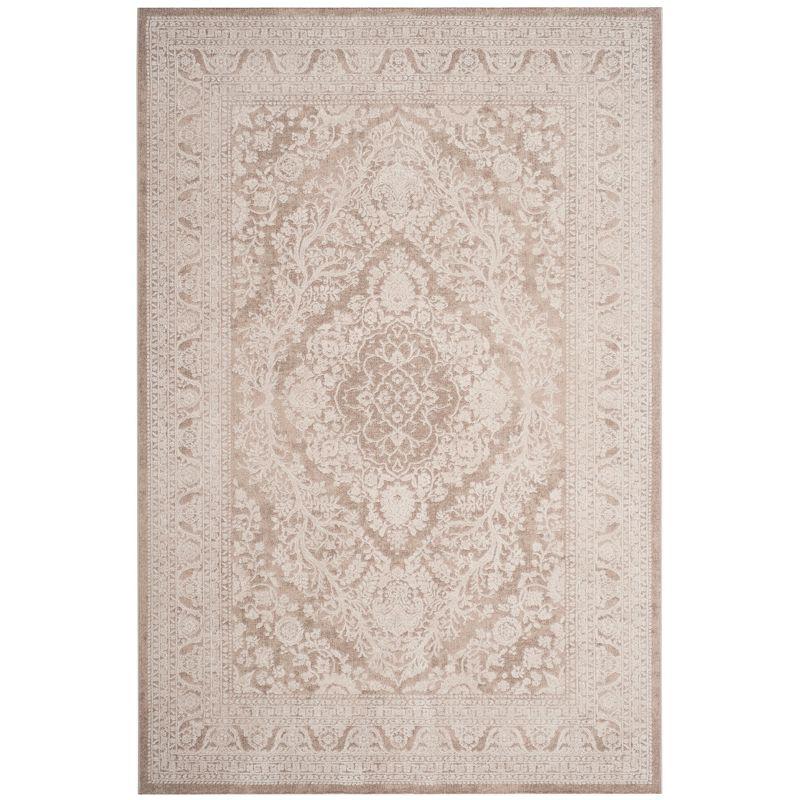 Elegant Floral Charm 9' x 12' Hand-Knotted Area Rug in Gray