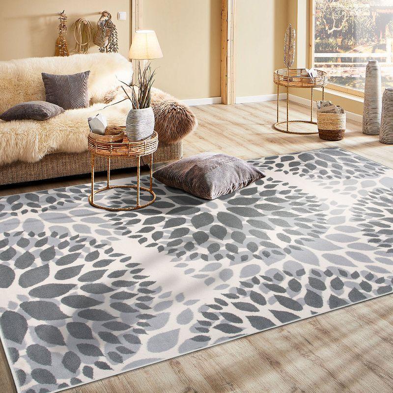 World Rug Gallery Modern Floral Circles Area Rug