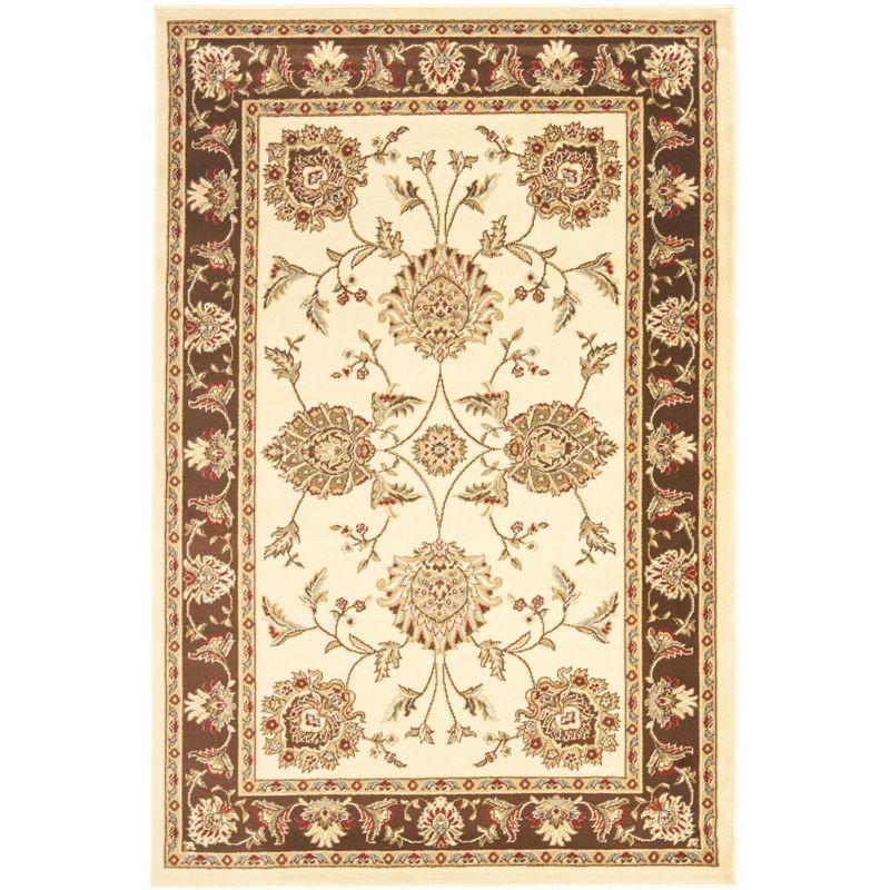 Lyndhurst LNH555 Power Loomed Accent Rug - Ivory/Brown - 3'3"x5'3" - Safavieh