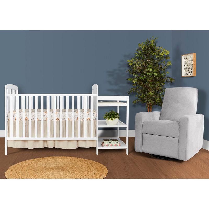 Dream On Me Anna 4 in 1 Full-Size Crib and Changing Table Combo in White
