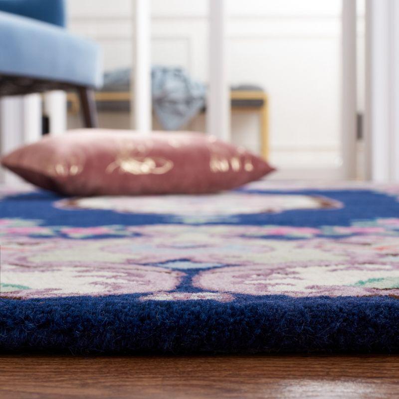 Bellagio BLG535 Hand Tufted Area Rug - Navy/Ivory - 5'x8' - Safavieh.
