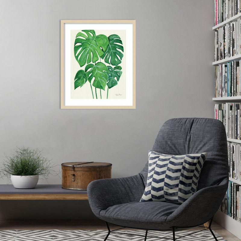 Amanti Art Tropical Leaves I by Farida Zaman Wood Framed Wall Art Print