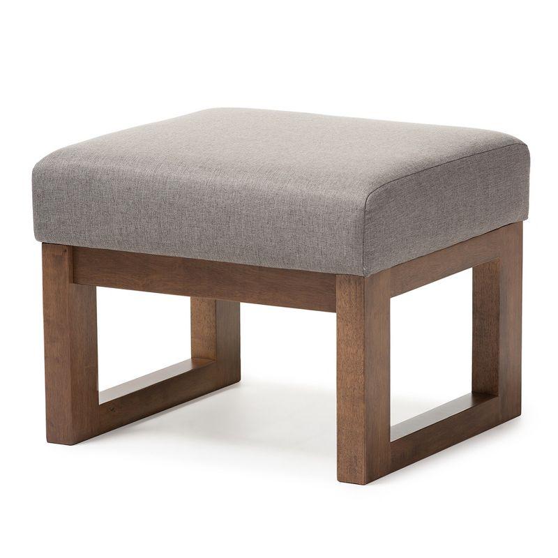 Yashiya Mid - Century Retro Modern Fabric Upholstered Ottoman Stool - Baxton Studio