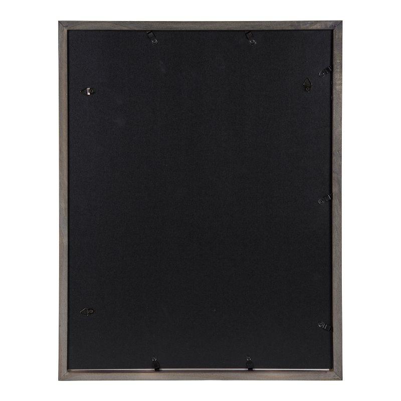DesignOvation Gallery Rectangle Wood Wall Frame, 14x18 matted to 11x14, Gray