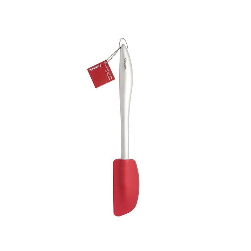 Red Angled Silicone Spatula with Stainless Steel Handle, 11.75-Inch