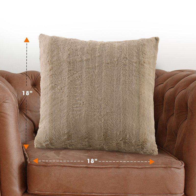 Cheer Collection Faux Fur Pillow Cover