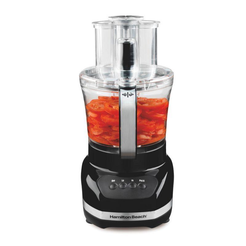 Hamilton Beach Big Mouth Duo 12 Cup Food Processor Includes 4 Cup Mini Bowl and 12 Cup Bowl 70580: 500W, 2 Speeds, Dishwasher-Safe