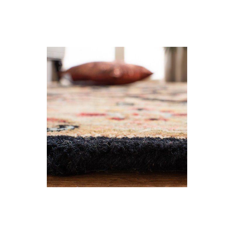 Heritage HG957 Handmade Area Rug - 4'x6' - Black/Beige - Safavieh