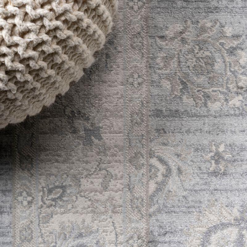 3' X 5' Modern Persian Vintage Moroccan Traditional Area Rug, Light Gray - JONATHAN Y