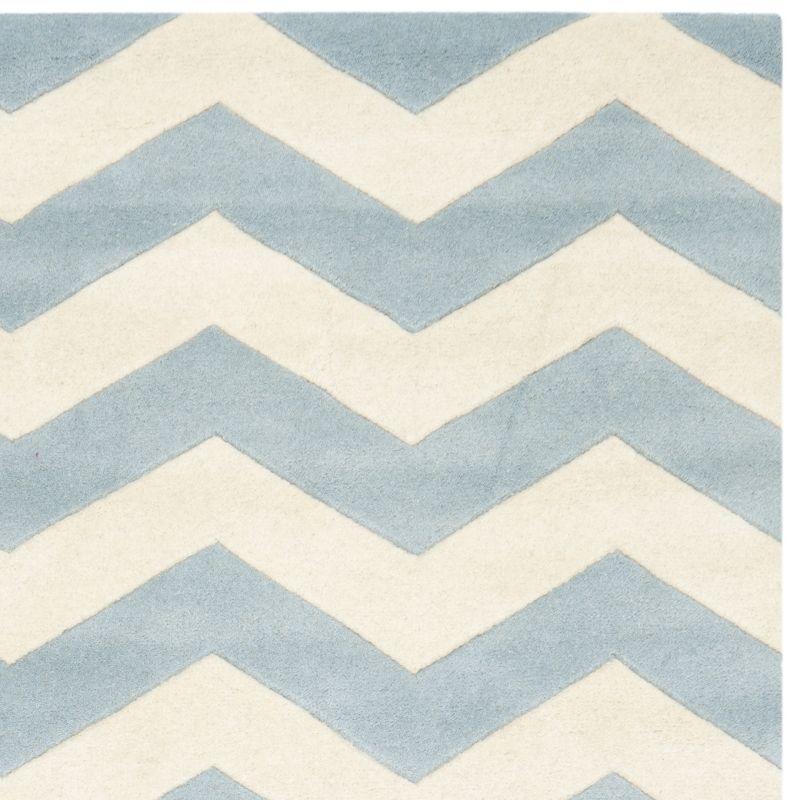 Chatham CHT715 Tufted Indoor Area Rug - Blue/Ivory - 8'9"x8'9" - Safavieh