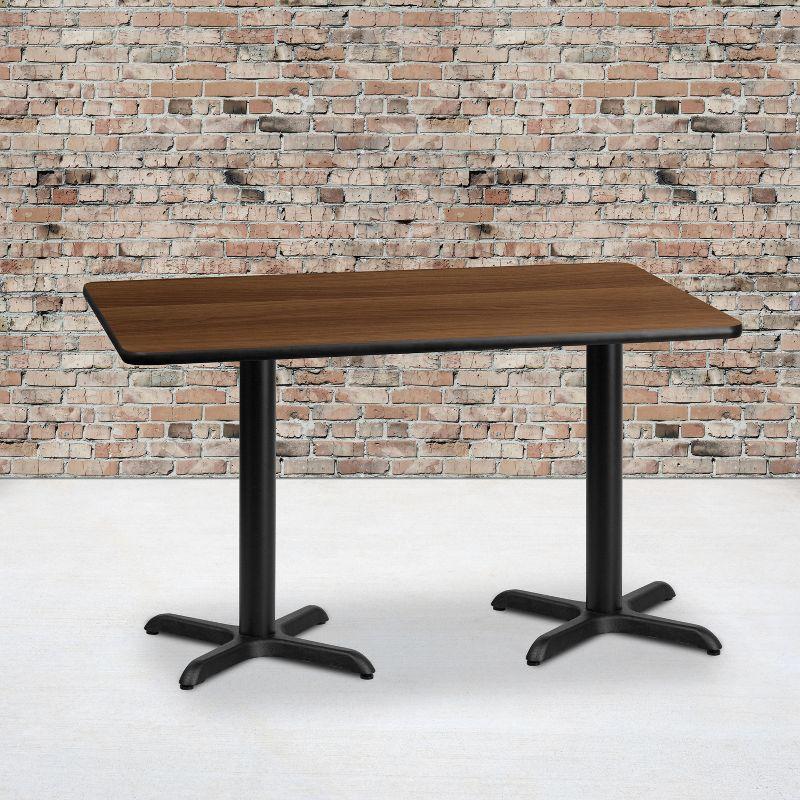 Ebern Designs Jacobsen 30'' x 60'' Rectangular Laminate Table Top with 22'' x 22'' Table Height Bases