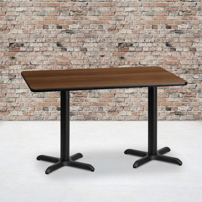 Jacobsen 30'' x 60'' Rectangular Laminate Table Top with 22'' x 22'' Table Height Bases