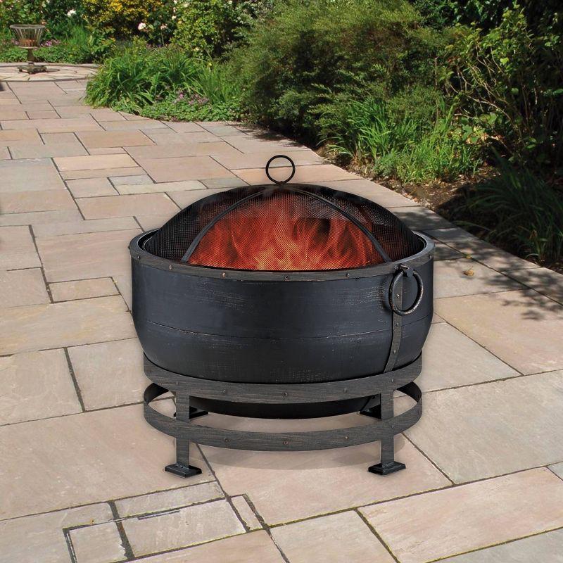 Endless Summer Bronze Kettle Design Wood Burning Fire Pit