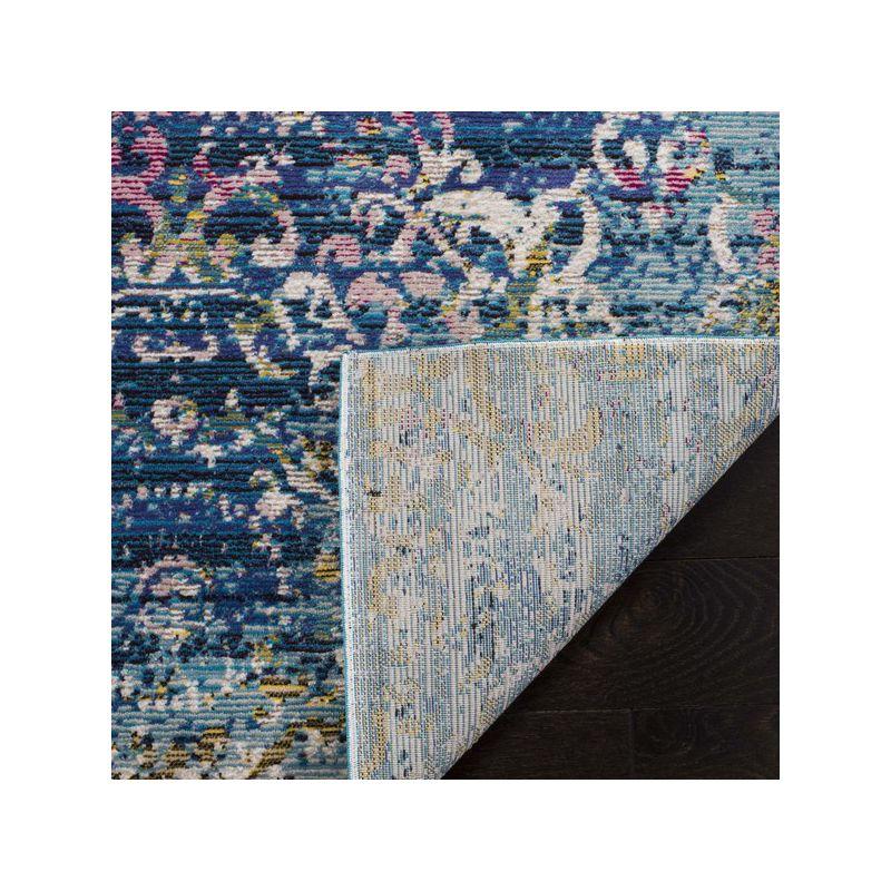 Aria ARA128 Power Loomed Area Rug - Blue/Multi - 5'1"x7'6" - Safavieh.