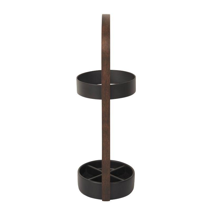 Bellwood Resin-Based Water-Resistant Umbrella Stand with Wood Veneer