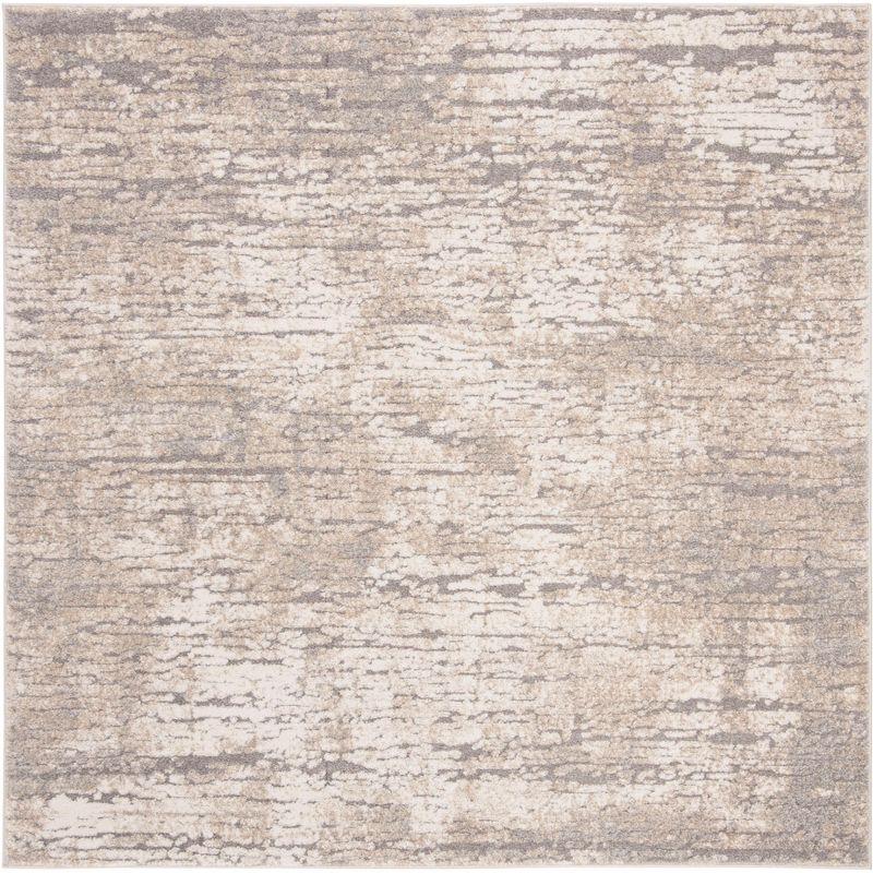 Spirit 100 SPR126 Power Loomed Indoor Area Rug - Taupe/Ivory - 6'7"x6'7" - Safavieh