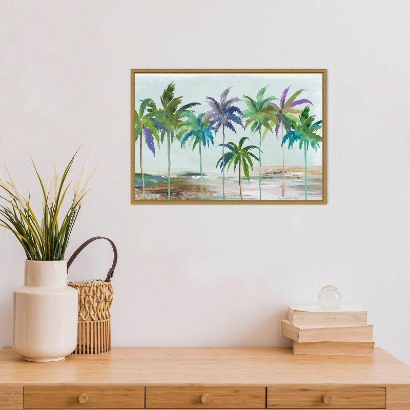 23" x 16" Tropical Dream by Asia Jensen Framed Canvas Wall Art - Amanti Art: Hand-Stretched, Sawtooth Back, Lithograph