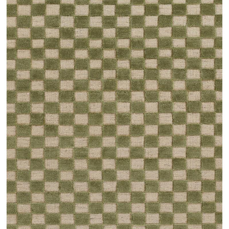 Momeni 5'x8' Willow Check Handwoven Area Rug Green: Wool, Classic Pattern, Low Pile, Indoor Use, Handmade