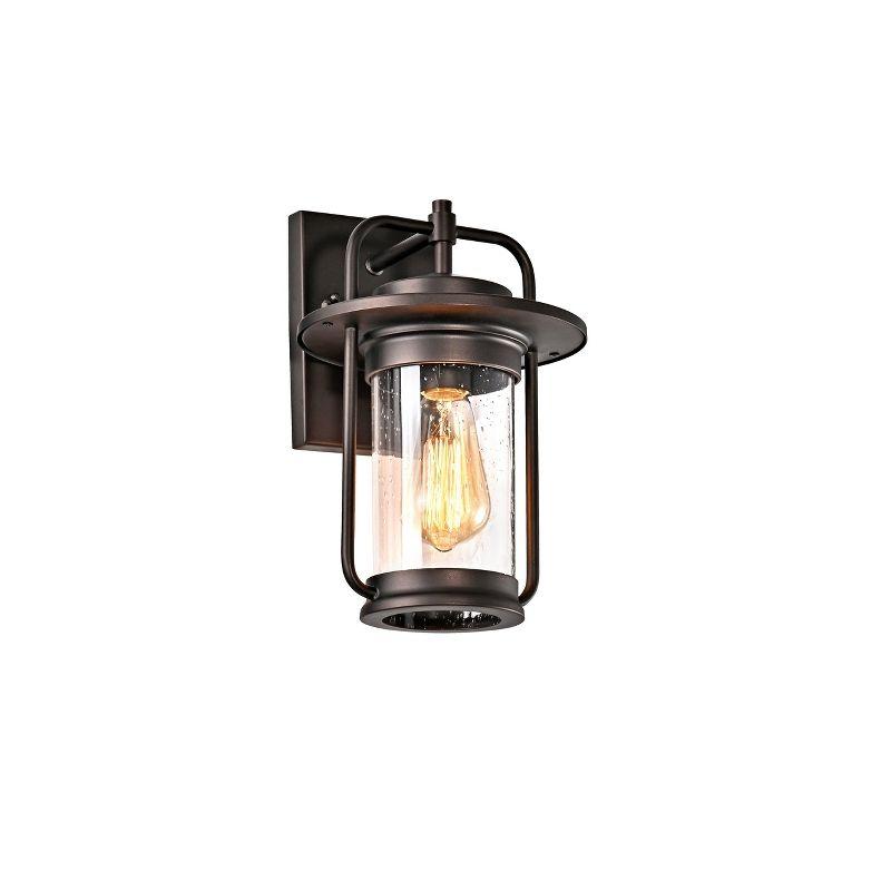 Chloe Lighting Jeffrey Transitional 1 Light Rubbed Bronze Outdoor Wall Sconce 13" Height