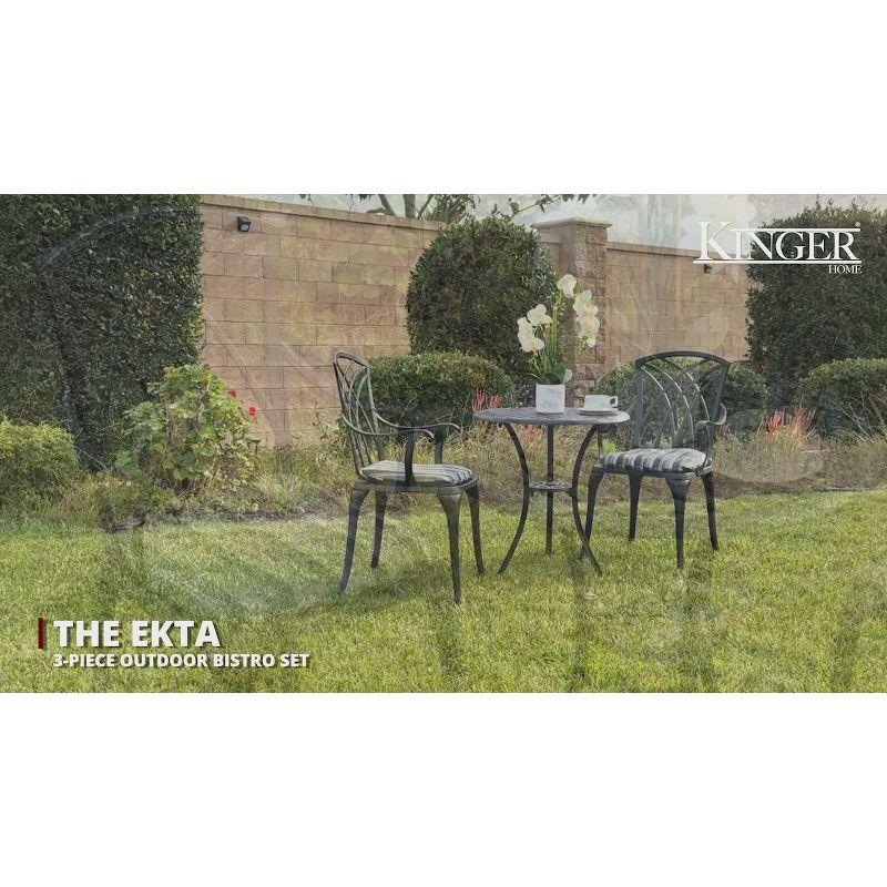 Kinger Home Ekta 3-Piece Patio Bistro Set