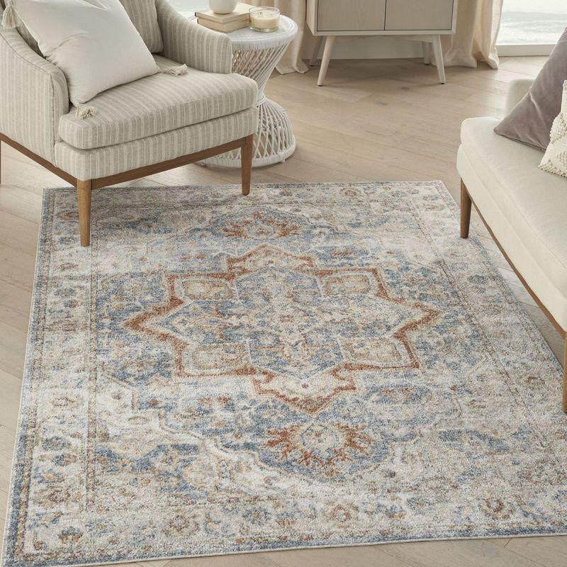 Nourison Washable Astra Vintage Medallion Indoor Flatweave Area Rug