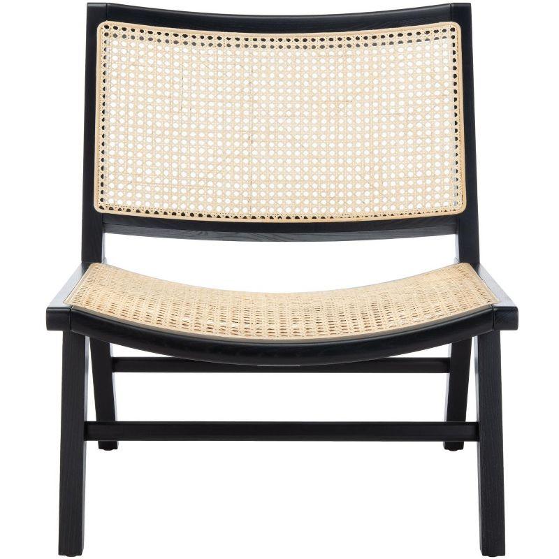 Auckland Rattan Accent Chair - SFV4102 - Black/Natural - Safavieh Couture
